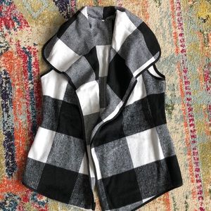 Buffalo plaid vest
